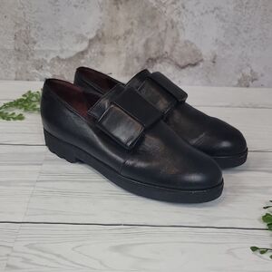Maggies's Italien Made Black Leather Loafers Womens Size 9.5/10